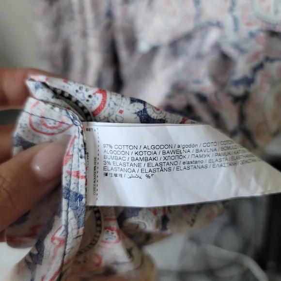 Chufy X MANGO Paisley Printed Tiered Maxi Dress Size 6 Color White Paisley - Picture 15 of 16